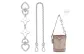 [Silver]Four-Leaf Clover Extender Chain 16cm+Decorative Chain