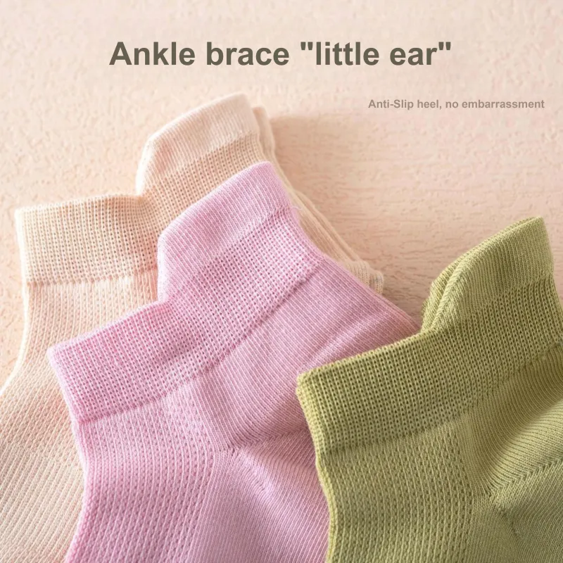 Lan Miao Ankle Socks Women's Shopping Bag 5 Pack-11