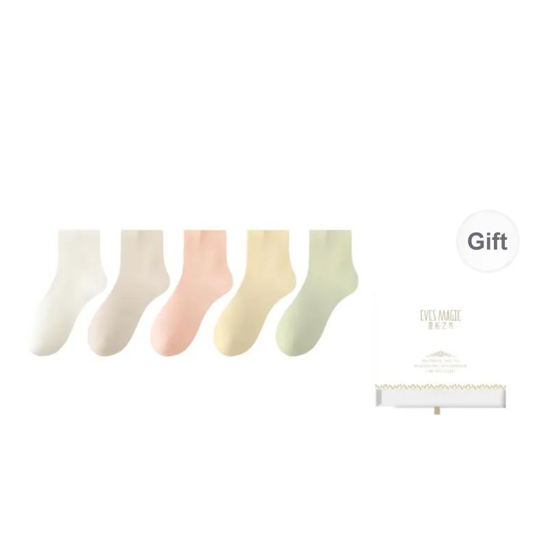 XIA.WA.ZHI.XIU Mid Calf Socks Women's Box 5 Pack-20