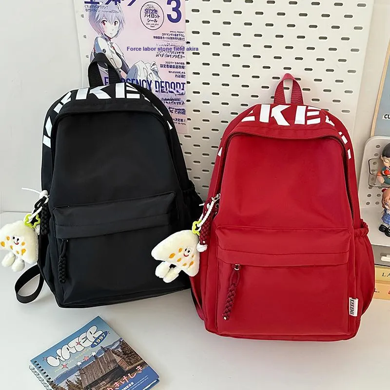 Wolfhorse Nylon Backpack Unisex Pink/Blue/White/Black/Yellow/Red-36
