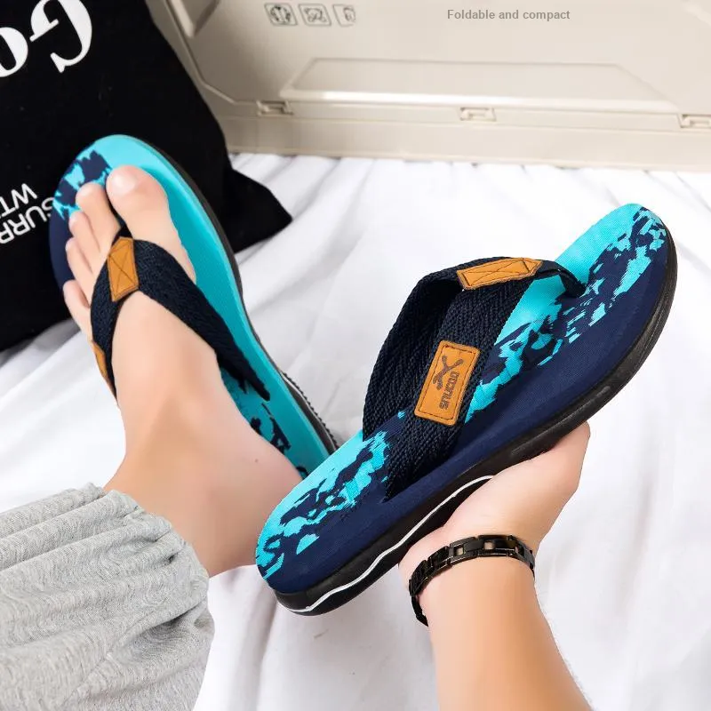 YUZHAOLIN Rubber Sole Abrasion Resistant Slip Resistant Flip Flops Men's-4