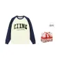Beige Apricot & Marine Blue[Crew Neck]