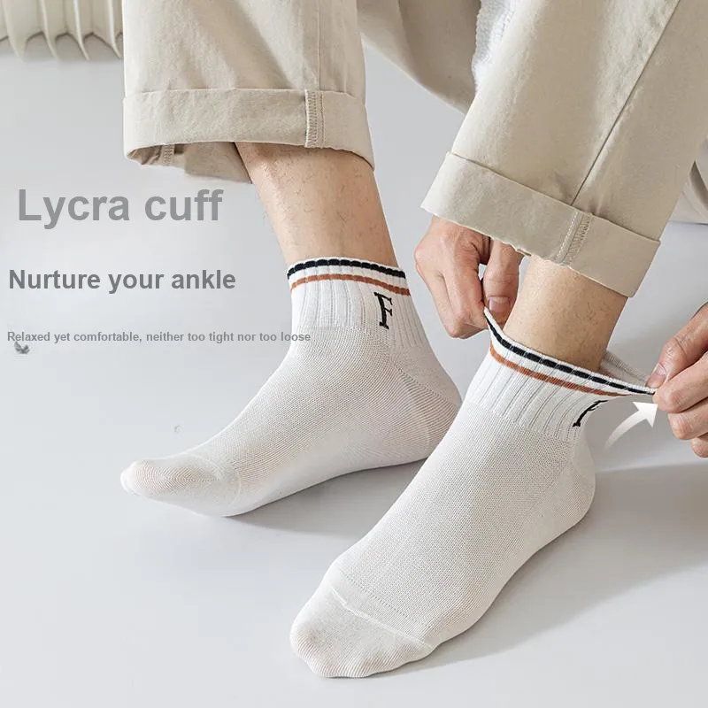Cotton Gene Ankle Socks Men's 5 Pack-4