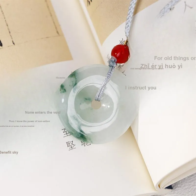 Clear Snow Glutinous Jade Jadeite Necklaces Unisex-4