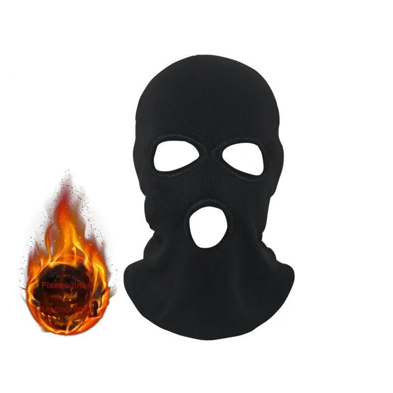 Riding Grams Riding Equipment Cycling Masks Outdoor Unisex Dense Knitted Fabric Black-1