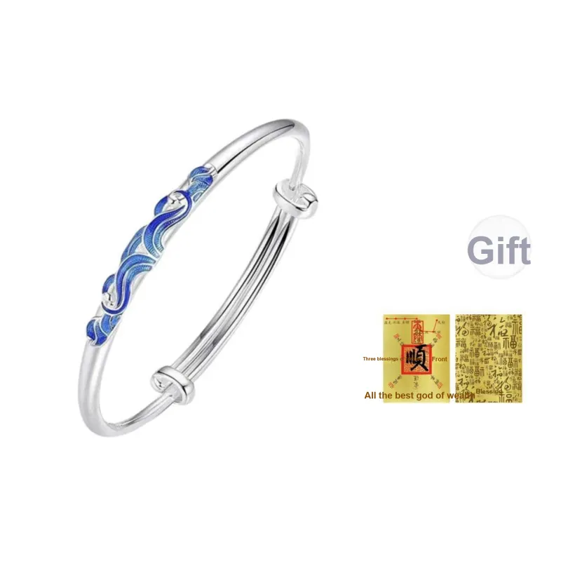 Bear Silversmith 999 Fine Silver Sterling Silver Bangle Women's-0
