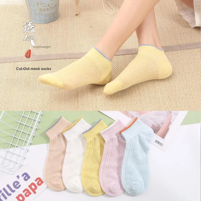 H YXIANG Ankle Socks Women's 5 Pairs Mixed Color-2