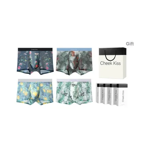 Cheekkiss Мужское нижнее белье комфортное бесшовное боксеры коробка 4 штуки