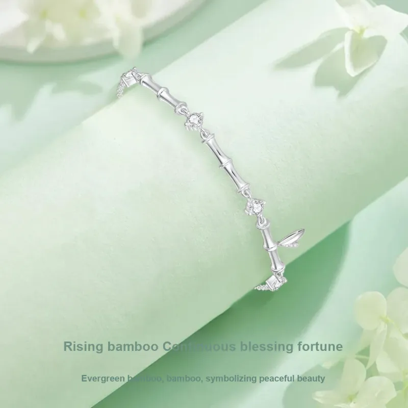 NUSQ Sterling Silver With Zircon Bracelets Women's-4