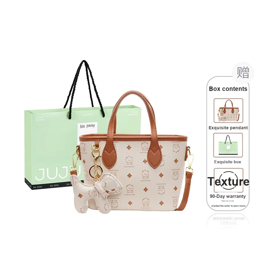 Juju Jimmy PU Crossbody Bag Regular Women's Premium Black/Princess Pink/Light Brown & Color/Maple Leaf Brown