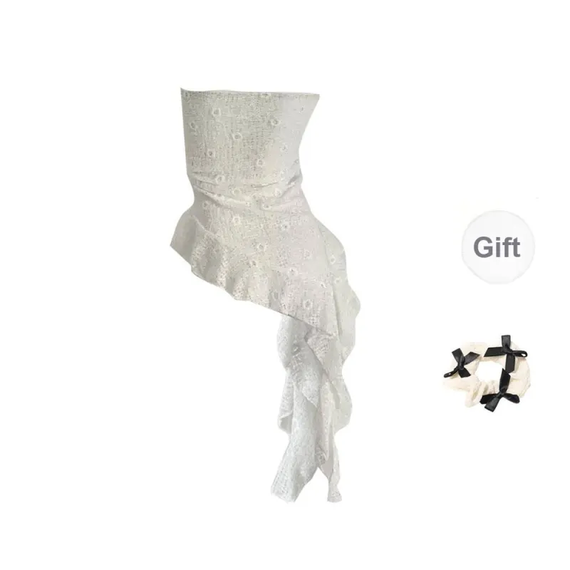 CPAURA Strapless Top Women's Apricot+Bowknot Hair Tie Comes With-1