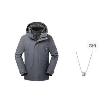 JACK WOLFSKIN Windbreaker Jackets Men Royal Blue Heather Gray+Accessory