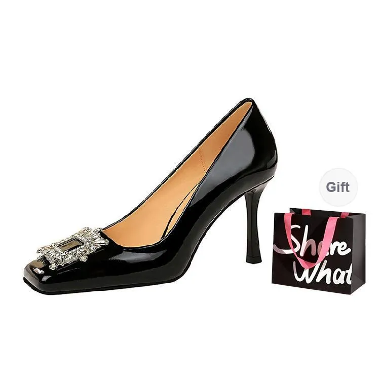 BIGTREE Slim Heel High Heels Women's-5