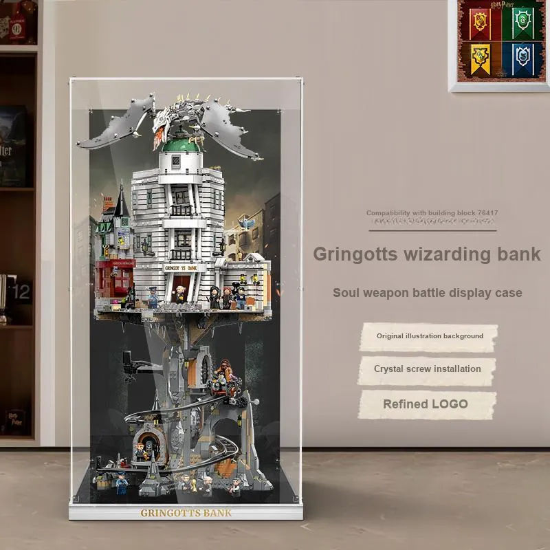 LIGHT YOUR BRICKS Joy Hundred Compatibility Building Block 76417 Harry Potter Gringotts Storage Box Model Accessories-7