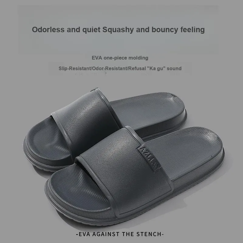 Foot Recreation Home Four Seasons All Indoor Bathroom Slip Resistant Couple Soft Sole Minimalist Style Slippers Unisex-29