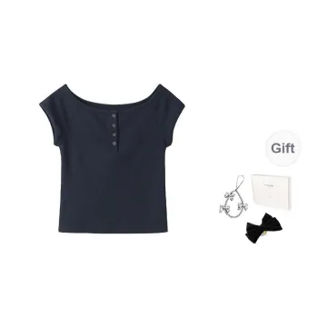 Fstudio Summer Crew Neck Fashion Solid Color Versatile Short Sleeved T Shirts Women's