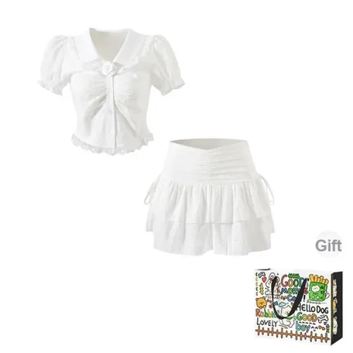 Dippanis Two Piece Skirt Sets Women's