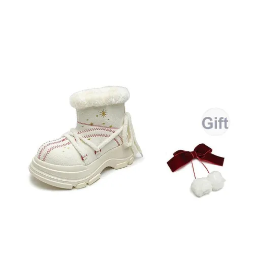 BANGNEY Зимние тактические ботинки шерсть подкладка термические увеличивающие высоту противоскользящие короткие сноубутсы унисекс белый