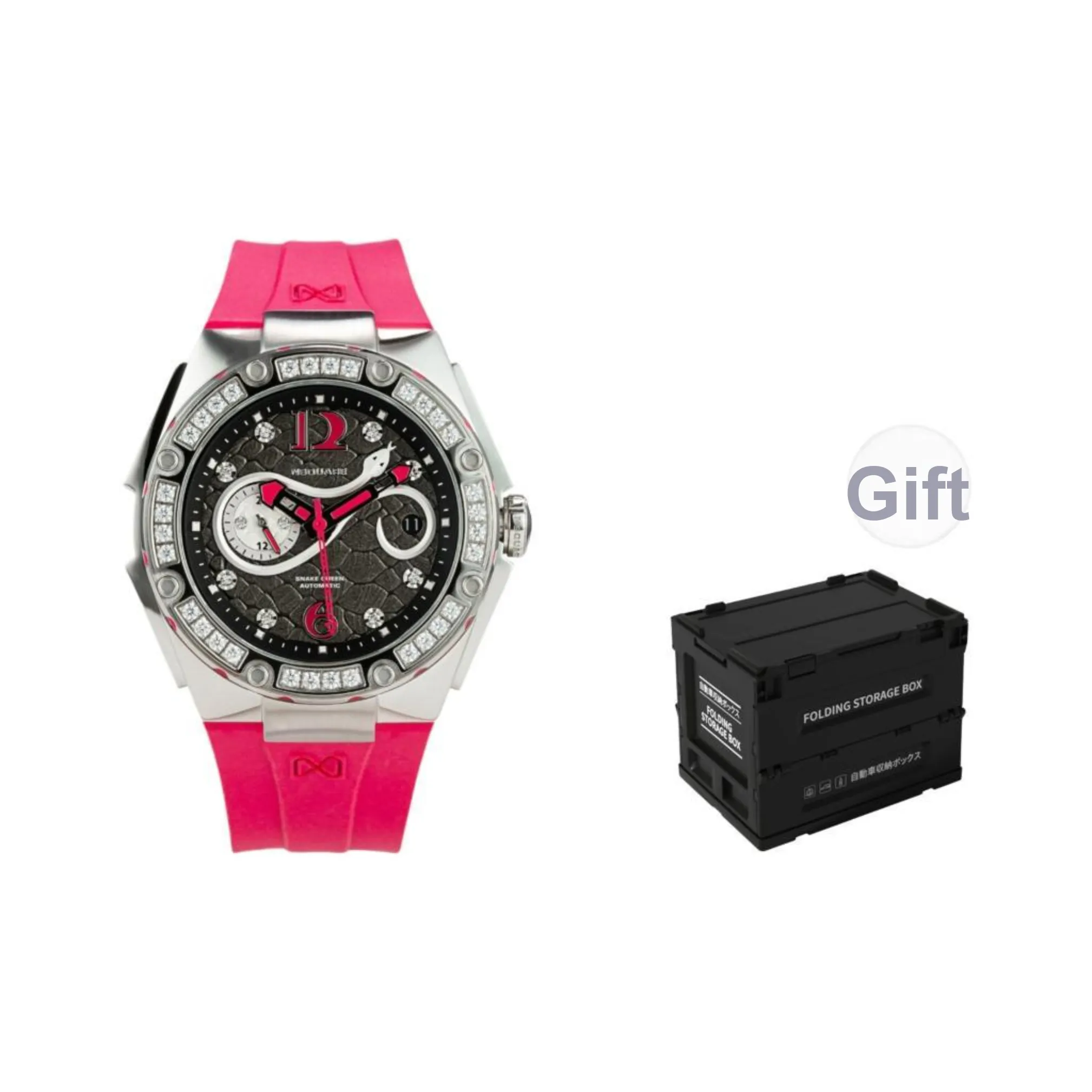 NSQUARE Queen Snake Collection Automatic Mechanical Movement Watch Women's Watch Black Dial