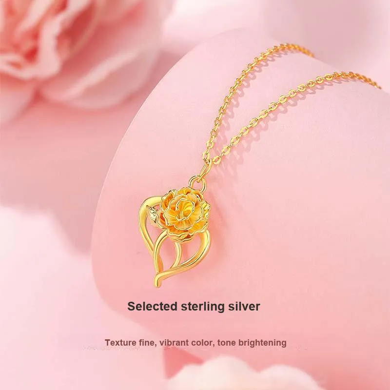 Lao Feng Xiang Silver 990 Necklaces Women's-1