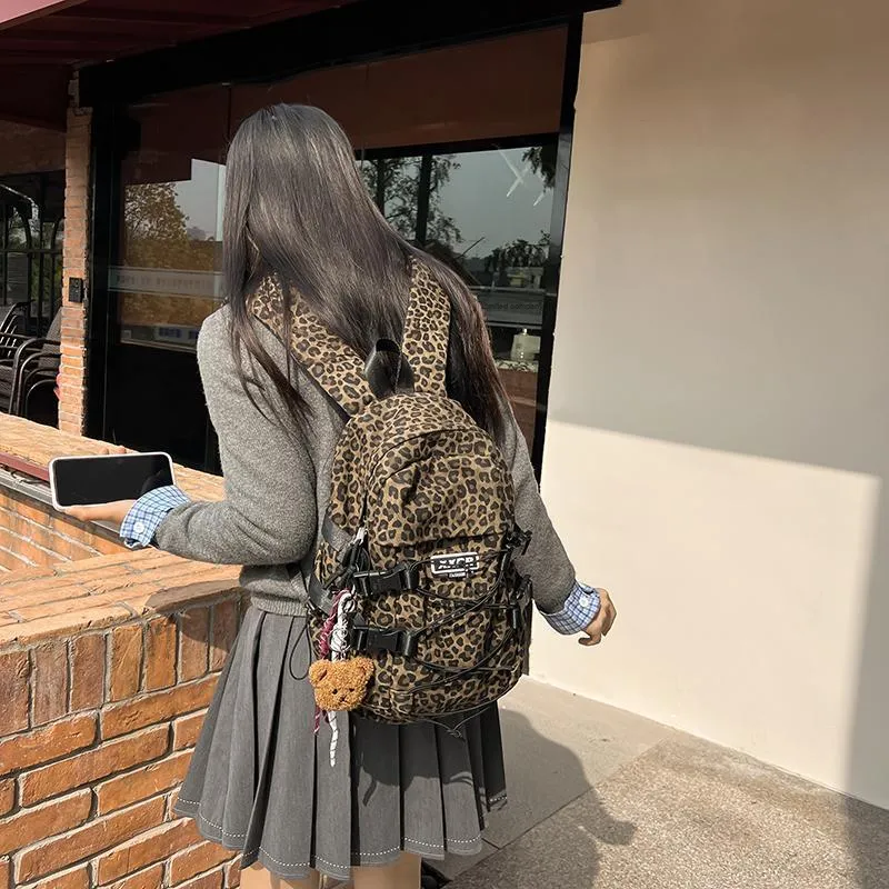 LUVISTRUE Canvas Backpack Regular Unisex Brown/Ecru-12