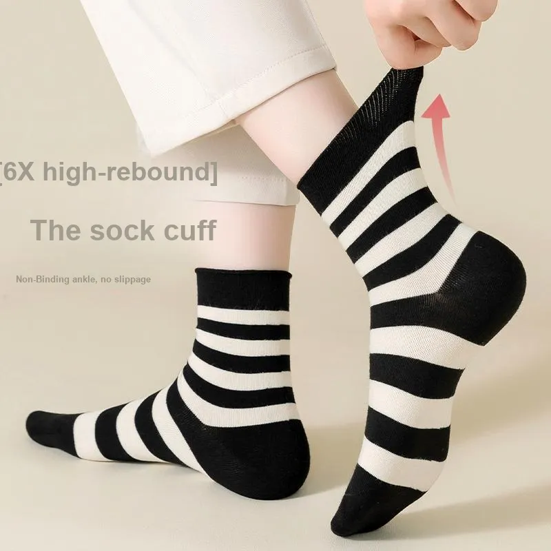 Lan Miao Mid Calf Socks Women's 7 Pack-10