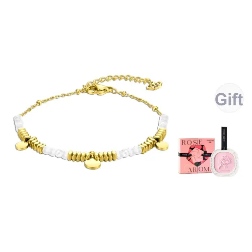 TIANWANG Камни Браслеты Женские Белые и Золотые