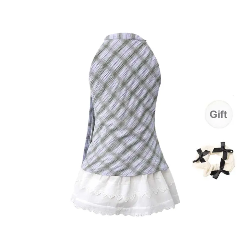 TURN UP Tank Top Women's Green Purple Plaid-1