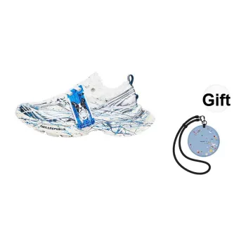 SMILEREPUBLIC SKYLINE Cushioning And Breathable Low Top Chunky Sneakers Unisex Silver White