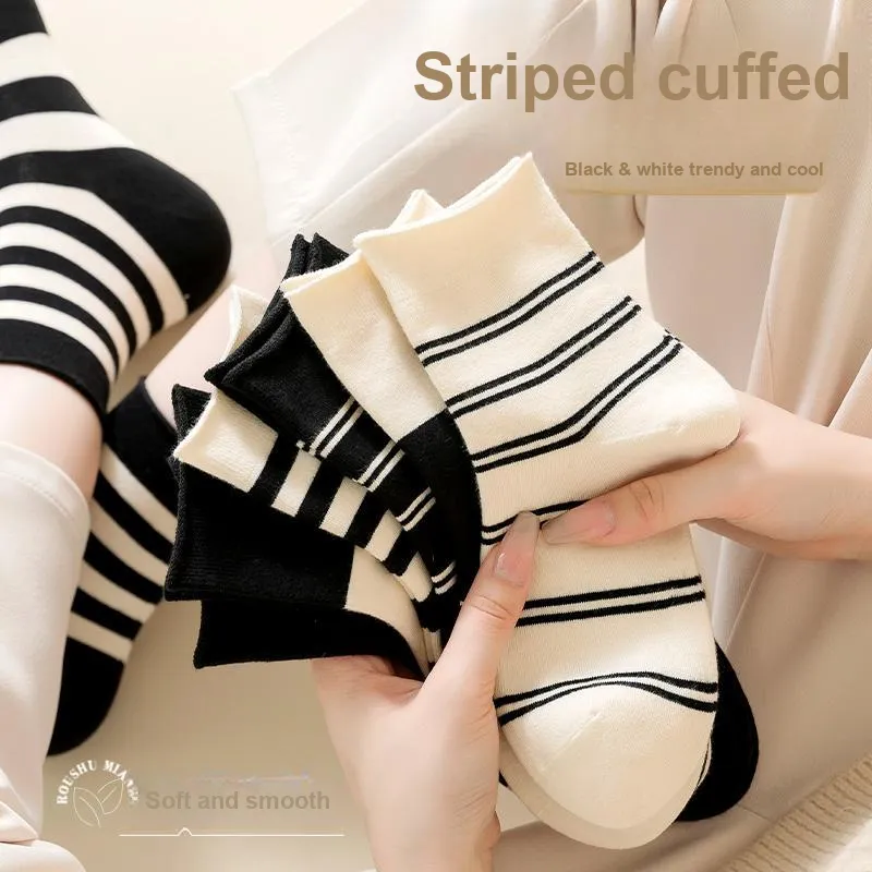 Lan Miao Mid Calf Socks Women's 7 Pack-13