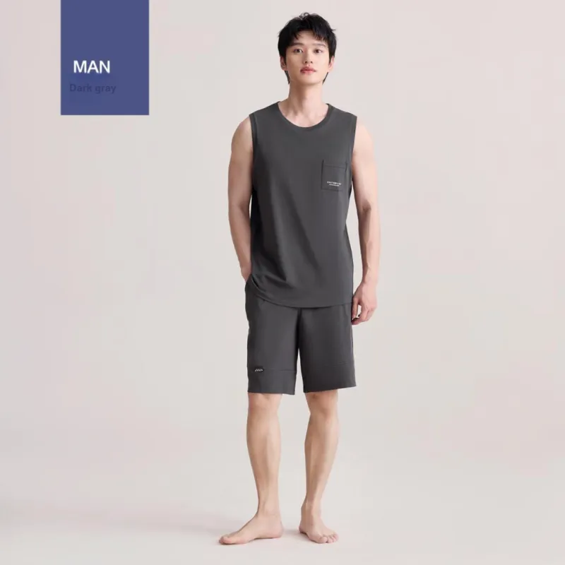 Red Beans At Home Pajama Set Men's Shopping Bag-2