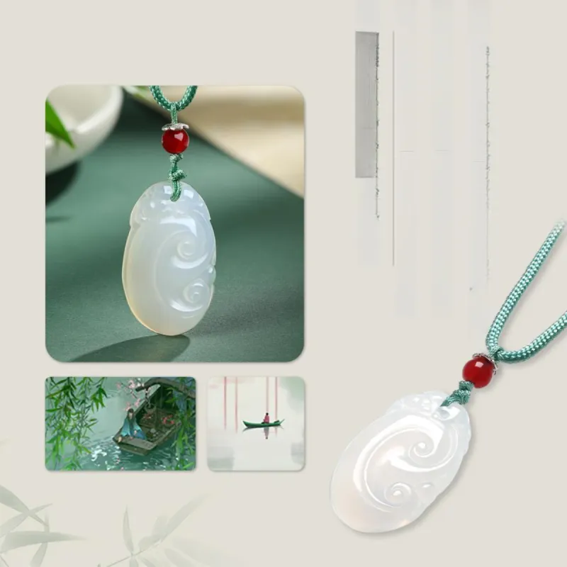Century Edge Jewelry Chalcedony Jade Pendants Women's-10