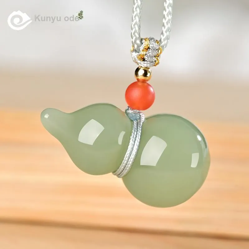 KUNYUYAO Hetian Jade Pendants Pale Greenish White Jade Unisex-15
