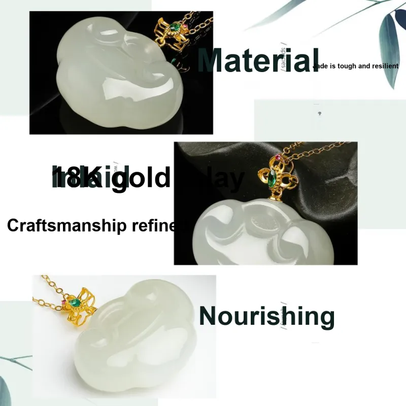 Oriental Jade Necklaces White Jade Women's-3