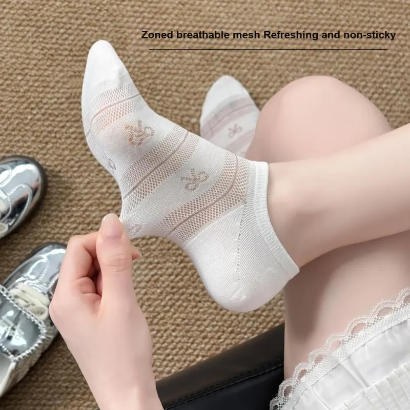 JIAZINI No Show Socks Women's 5 Pack-19