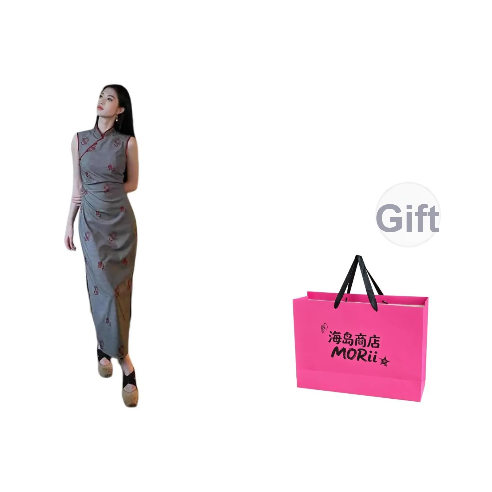 MORii Изображение Цвет В комплекте Сумка для покупок Женские Платья без рукавов