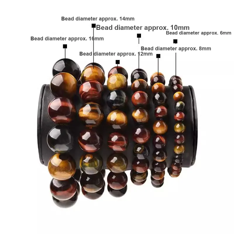 JIUHUASHAN Tiger's Eye Stone Bracelets Unisex-4