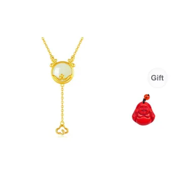 MUGONGZI Hetian Jade Necklaces Pale Greenish White Jade Women's