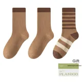 Dark Khaki 2+White Wide Stripes