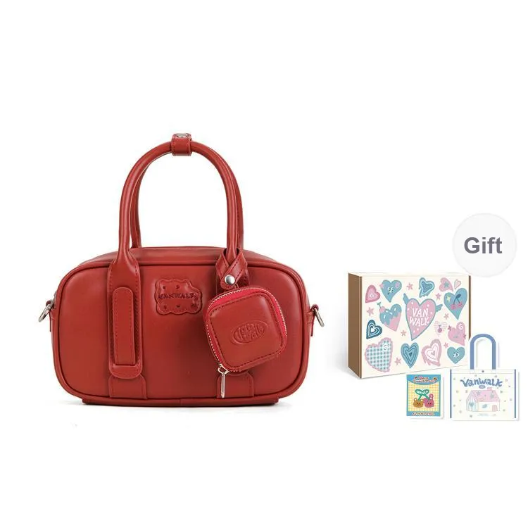 【クーポン対象外】 VANWALK PU Boston Bag Bowling Bag Handbags Shoulder Bag Boston Bag
