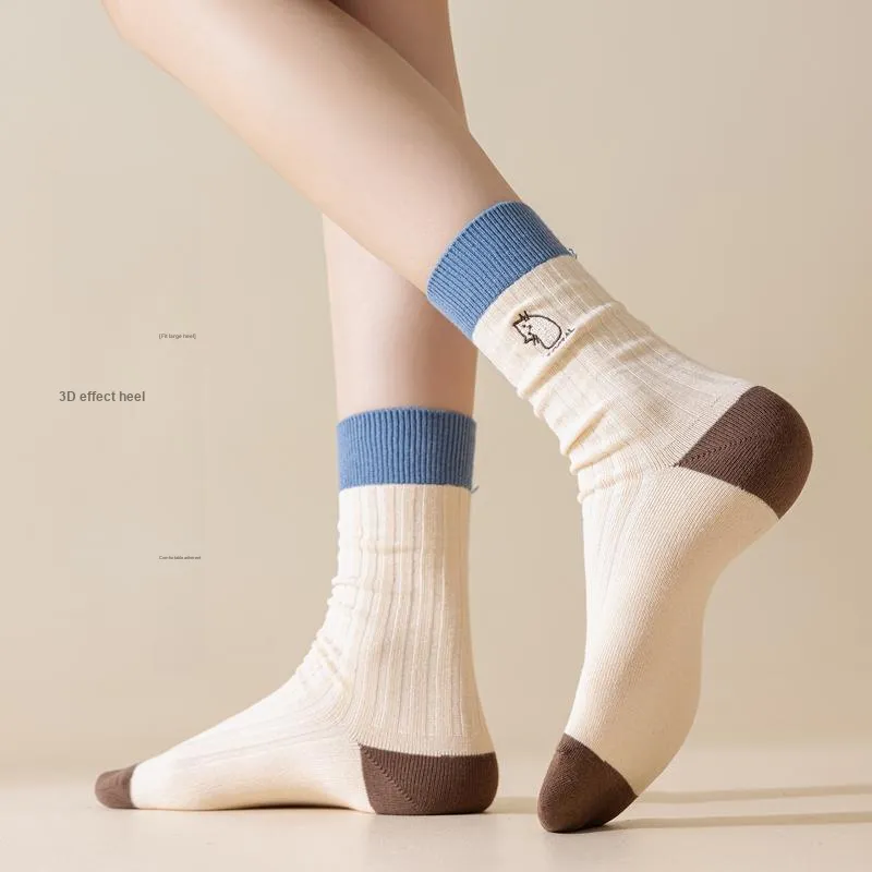 JIAZINI Mid Calf Socks Women's Combo Set-9