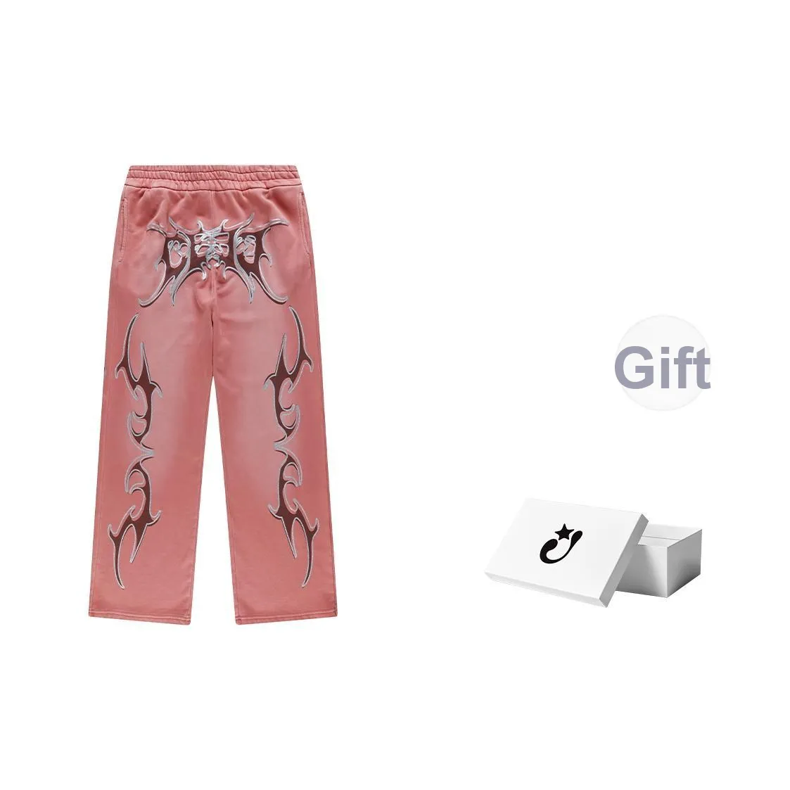 CEEC LA 24FW Вязаные спортивные брюки унисекс грязно-розовые