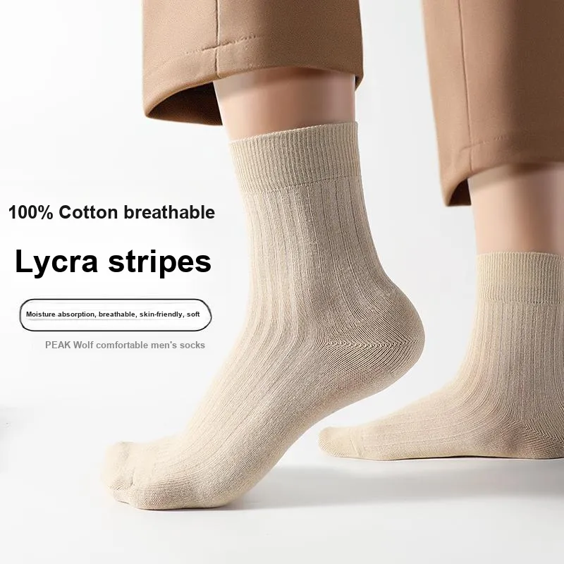 SEPTWOLVES Mid Calf Socks Men's 5 Pack Box Included-3