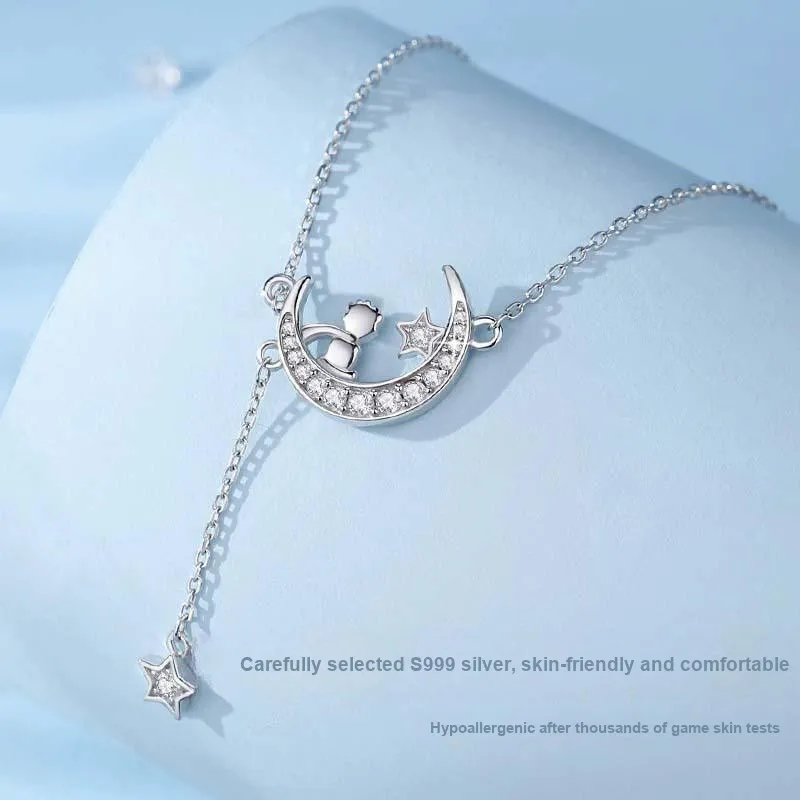 DAWO S 999 Fine Silver Necklaces Women's-3