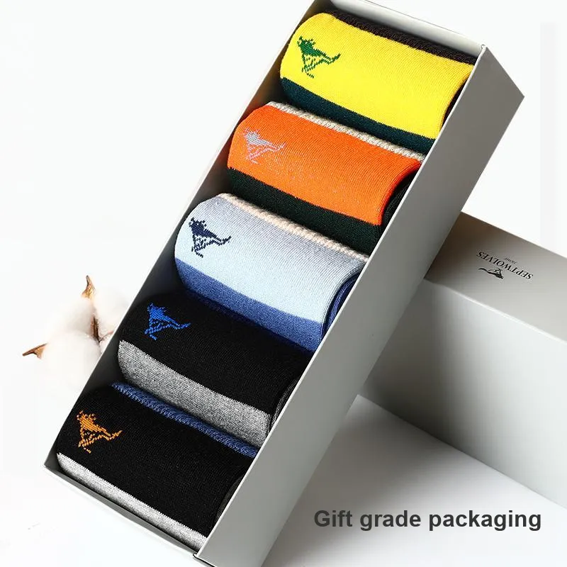 SEPTWOLVES Mid Calf Socks Men's 5 Pack Box Included-2