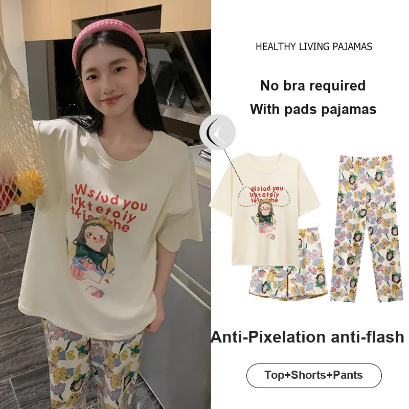 FENTENGCARE Pajama Set Women's Apricot-2