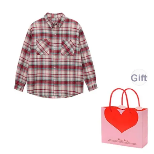 ZVJH Красный и Циановый Женские Рубашки