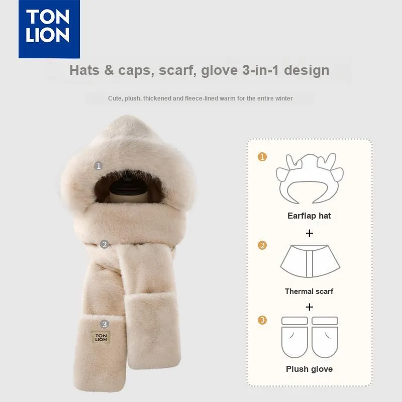 Tonlion Polyester Hoods & Plush Hats Unisex-2