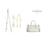 [Glacier White Set of 3]Extender Chain 15cm+Decorative Chain 26.5cm+Crossbody Shoulder Strap 91-120cm