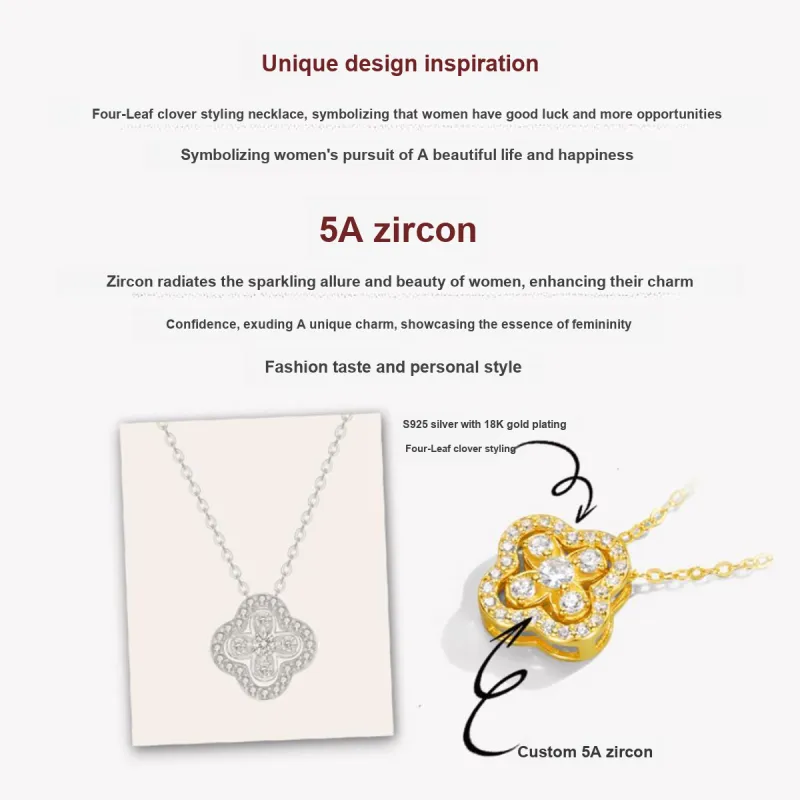 MITHAOL KUSC 925 Sterling Silver 18K Gold Plated Necklaces Women's-3